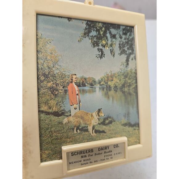 Vintage Schruers Dairy Co. Advertising Promotional Portrait Photo Picture Frame - Picture 3 of 4